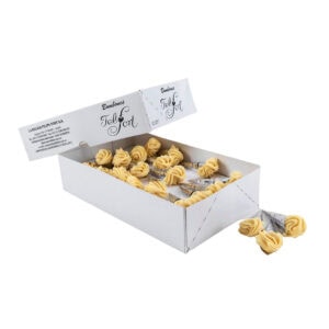 Caja de bombones cornet de chocolate blanco