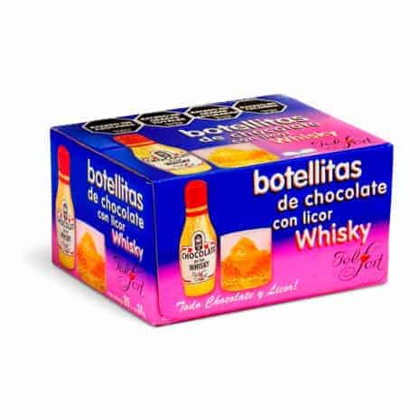 Caja de Botellitas de Chocolate con Whisky