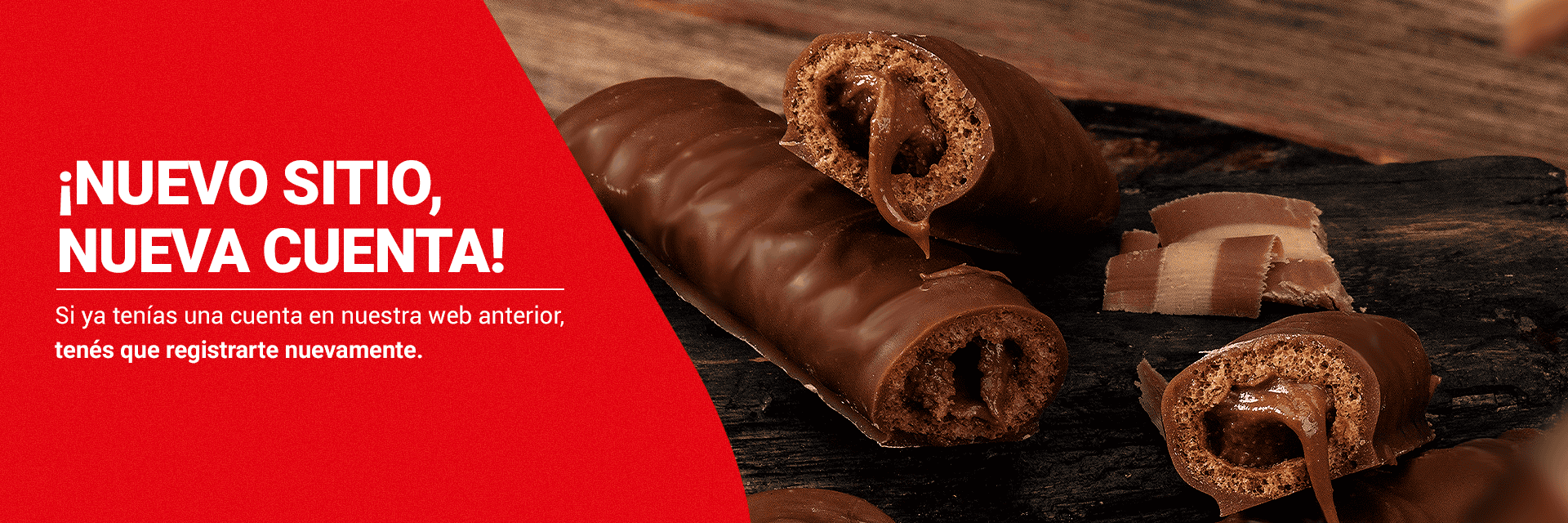 Banner con chocolates Feeling de Felfort promocionando el nuevo sitio.